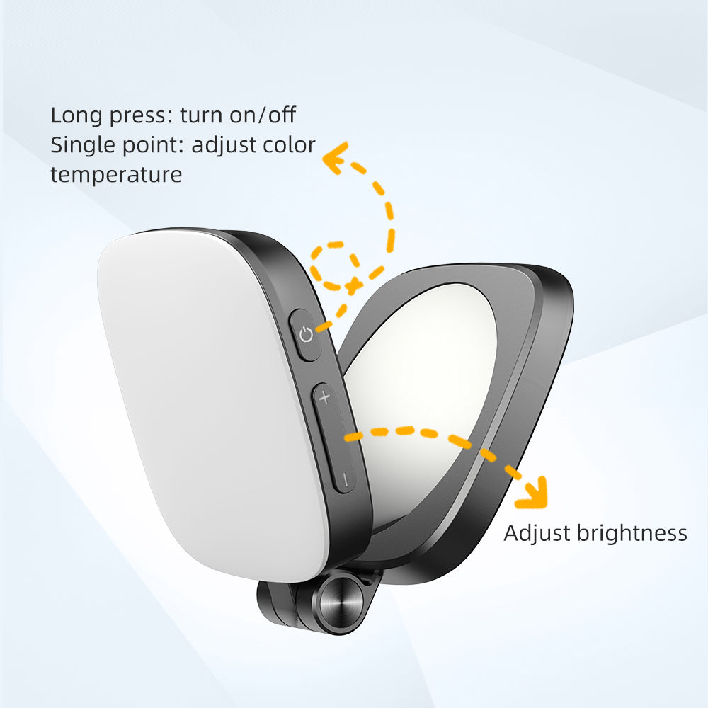 Magnetic Selfie Light for iPhone, iPad, 360° Two-Way Flip,Five AdjustableLlighting Modes, Compact and Portable,Magsafe Selfie Light with a Mirror is Suitable for Makeup,Selfie, Vlog and Other Scenes
