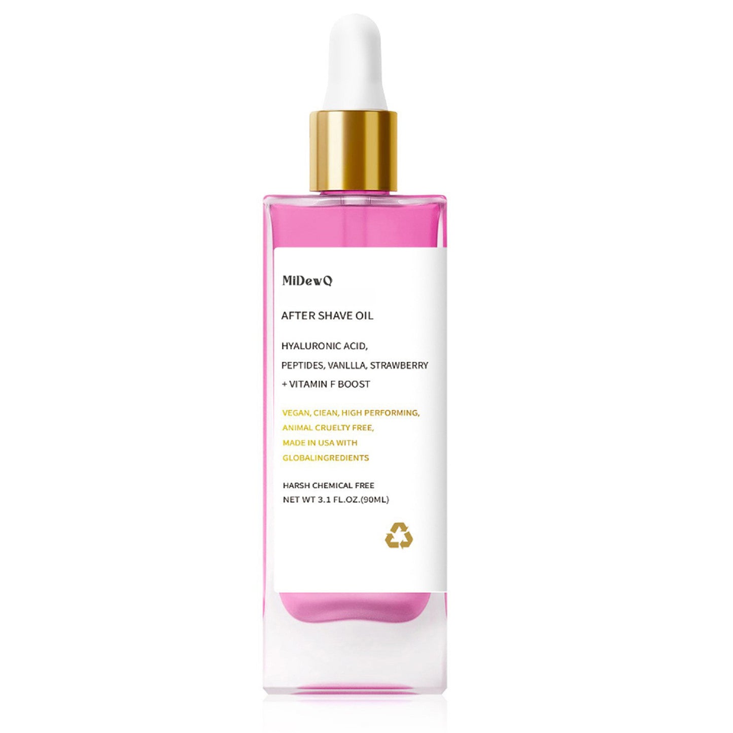 MiDewQ Smooth Aftershave Oil - Repairing Aftershave Strawberry Fragrance Suitable for Men/Women, After-shave Liquid Safe for Sensitive Skin, Moisturizing and Repairing